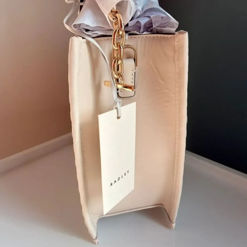 Radley London Kentucky Derby 26 Small Leather Satchel Handbag - Salt Horse NWT